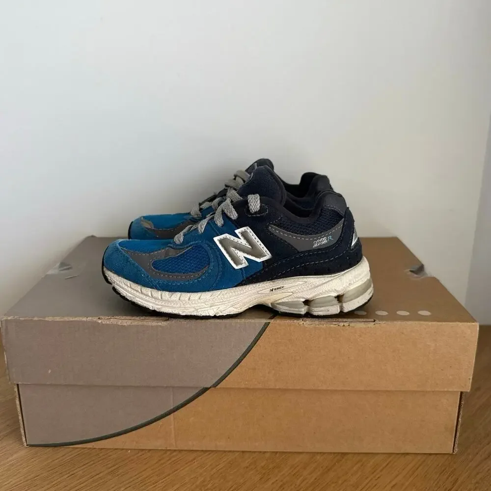 New Balance 2002 R Blue/White Kids Sneakers - SZ 12 C